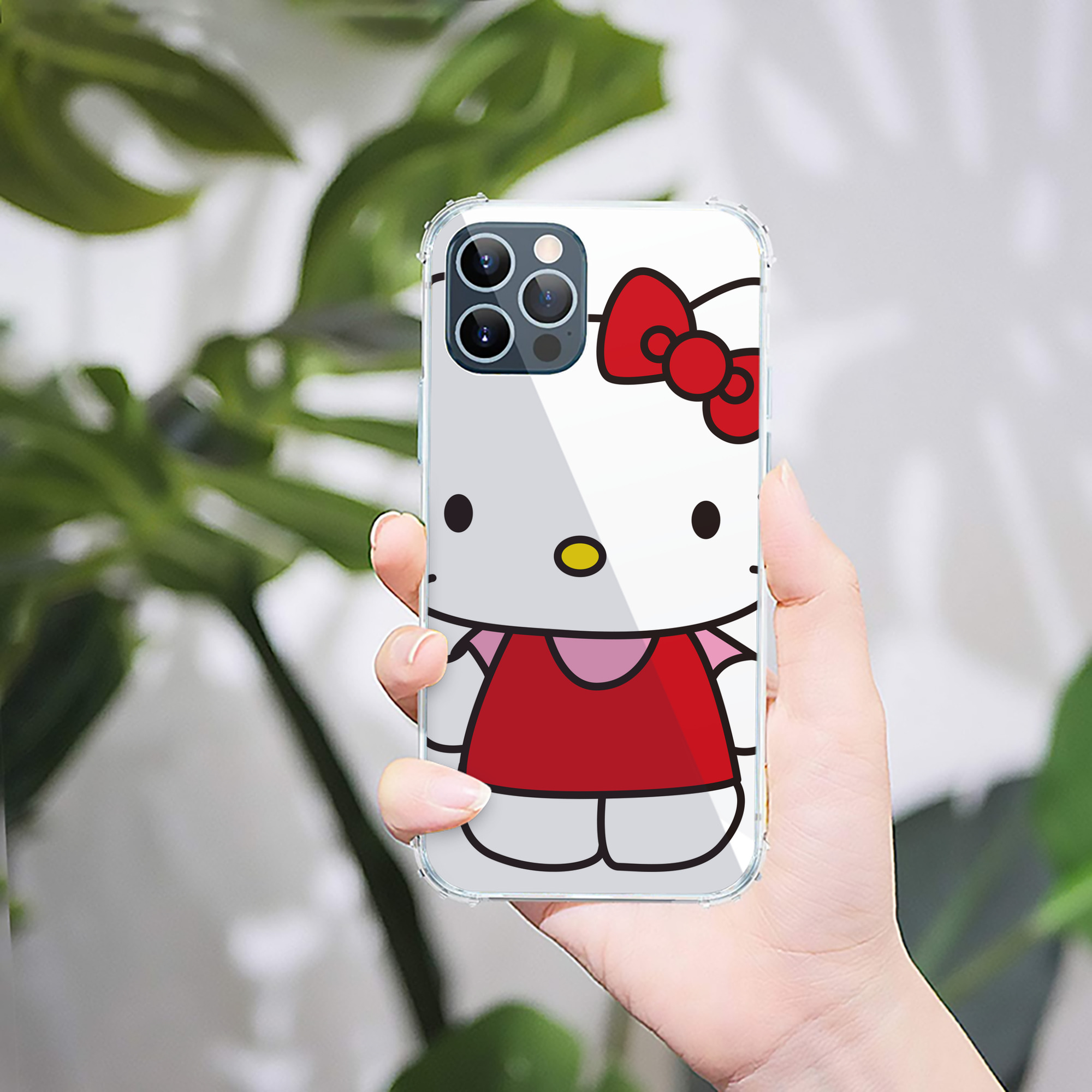 （画像用） Hello Kitty ハローキティ 【iPhone 12シリーズ対応】透明スマホケース（クリアソフトケース）